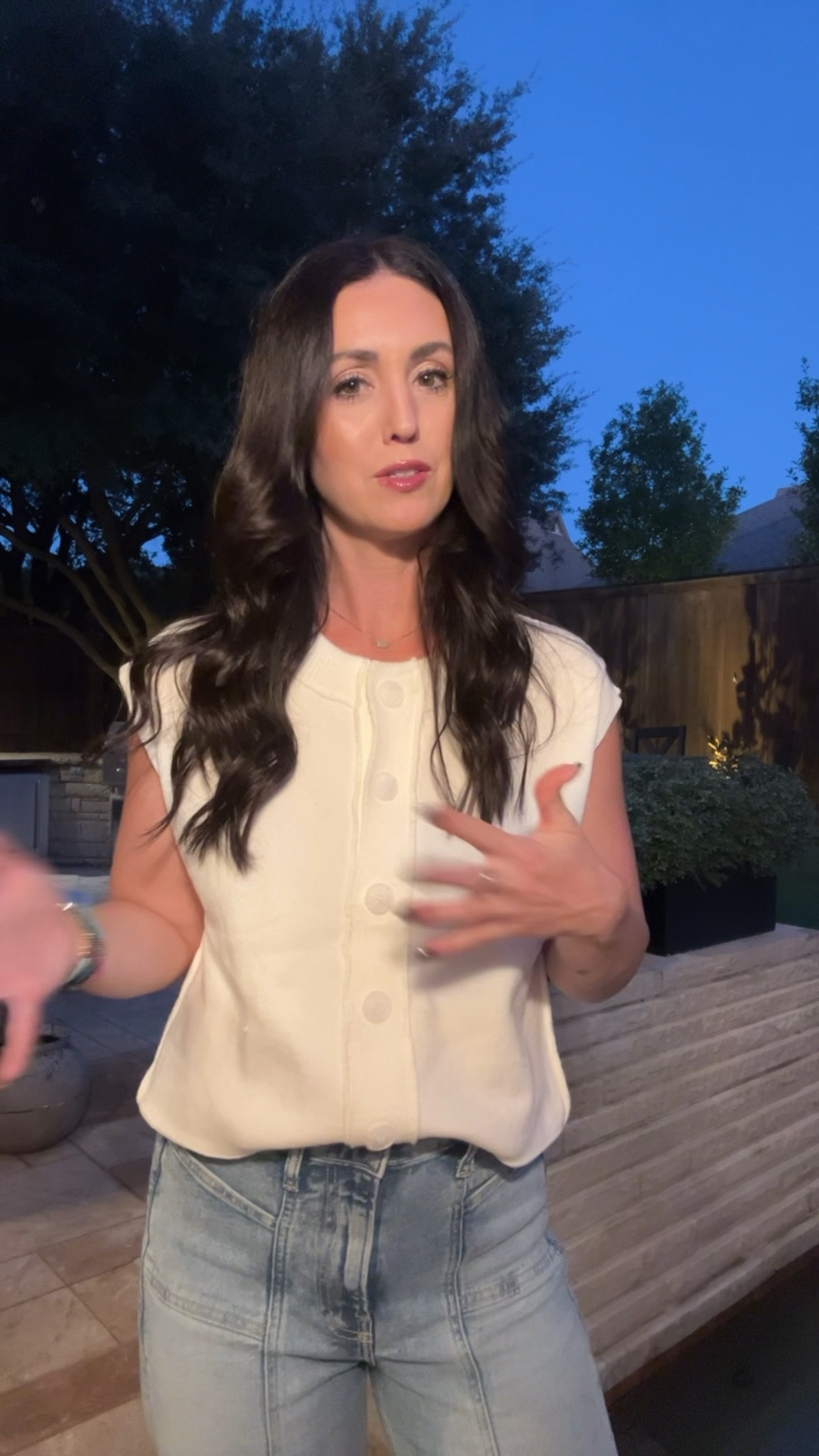 Amazon sweater tee! Wearing a small
Has a more boxy fit. Great transitional piece. 

#LTKSeasonal #LTKFindsUnder50