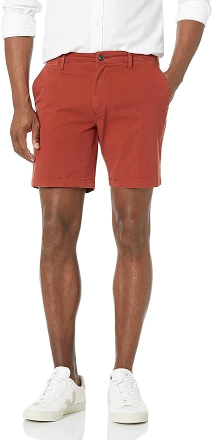 Goodthreads Men's Slim-Fit 7" Flat-Front Comfort Stretch Chino Short | Amazon (US)