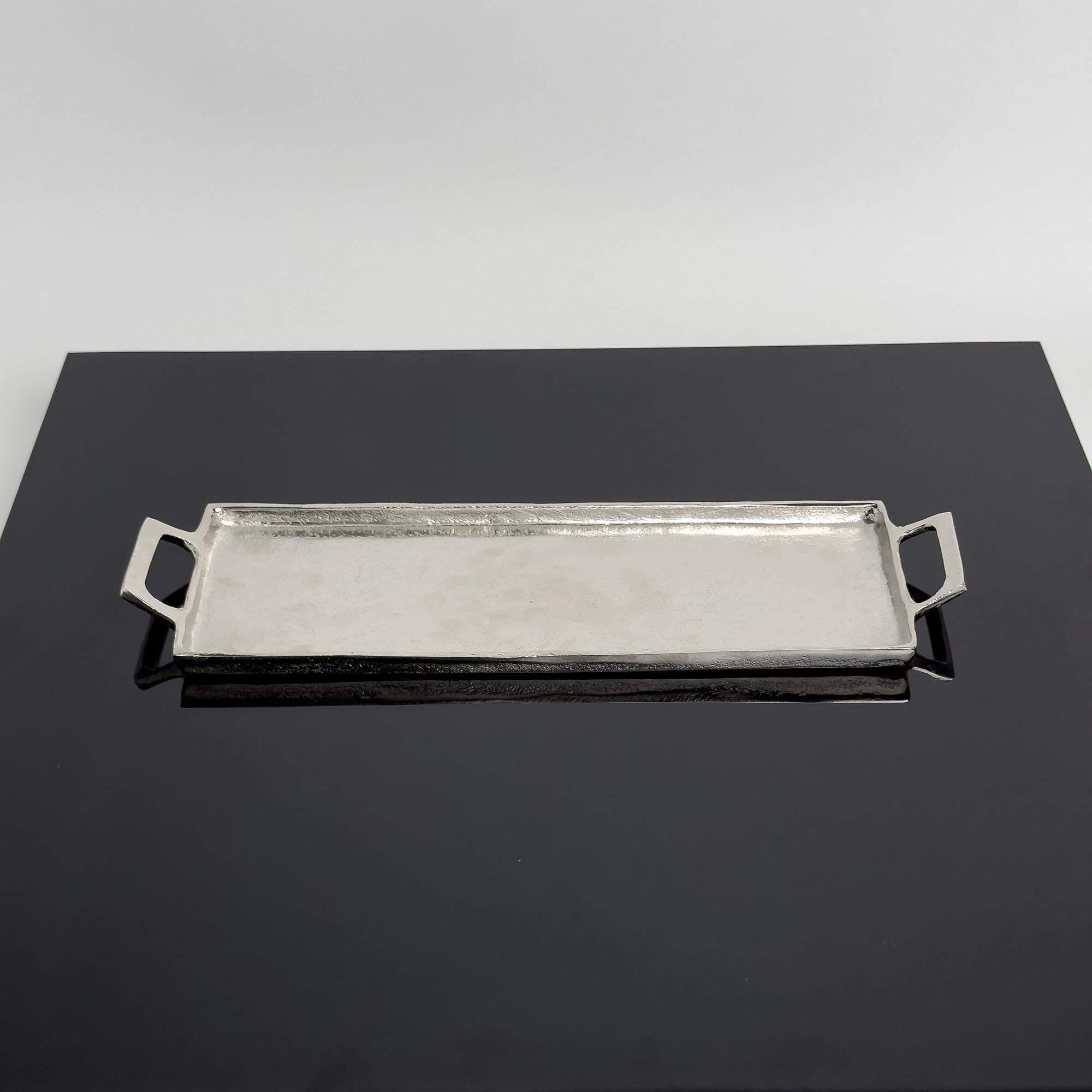 India Handicraft Modern Classic Decorative Serveware 17 x 5.5 Inch Aluminum Textured Rectangular ... | Amazon (US)