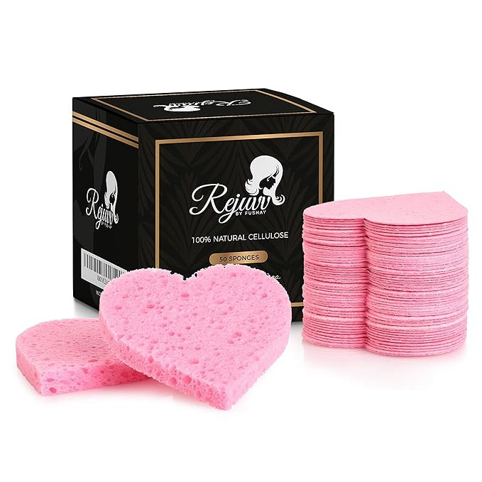 Facial Sponges Compressed Natural Cellulose Sponge for Face Cleansing Exfoliating and makeup remo... | Amazon (US)