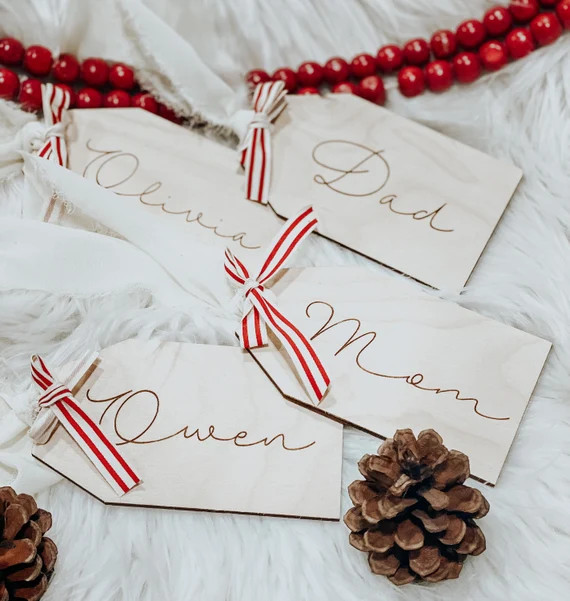 Stocking Tags  Christmas Stocking Tag  Name Tags  Christmas | Etsy | Etsy (US)