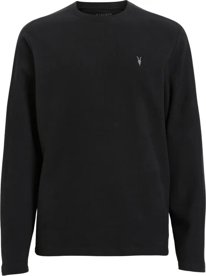 AllSaints Rowe Long Sleeve Waffle Knit T-Shirt | Nordstrom | Nordstrom