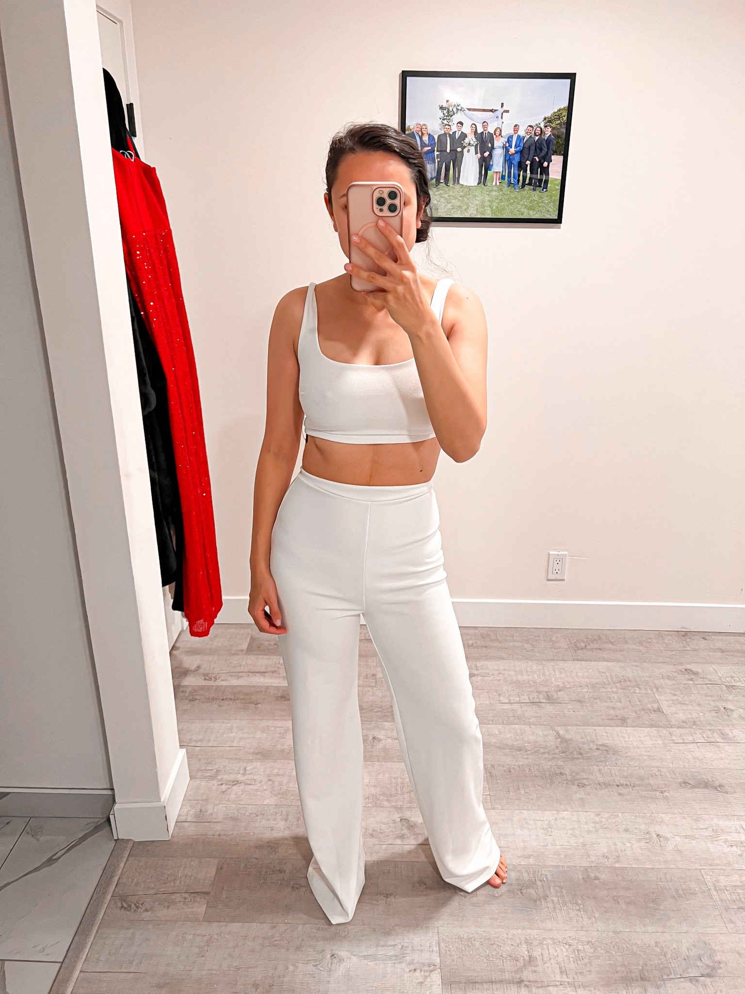 Serving clean, modern minimalism in this chic all-white matching set. The outfit features a square-neck cropped tank paired with high-waisted, wide-leg trousers for a sleek, elongated silhouette. The soft, stretchy fabric keeps the look comfortable while still feeling elevated—perfect for vacation, brunch, or a polished casual day out.

Style it with neutral sandals, gold jewelry, and a light layer for an effortlessly put-together vibe. 🤍✨

#LTKootd #LTKmomlife #LTKHoliday
