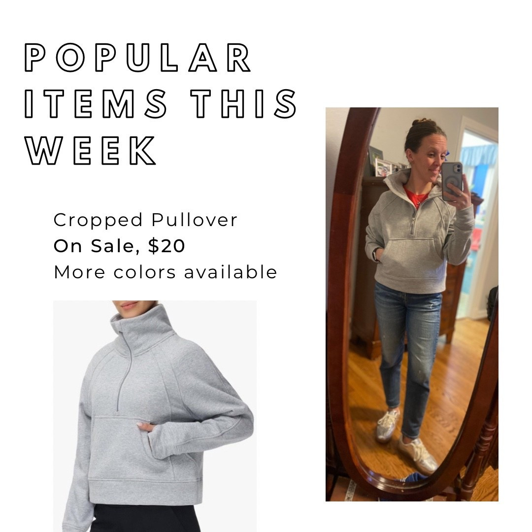 Under $20! - this great dupe is on sale and comes in lots of colors 


#designerdupe #athleisure #lookalike #under20 #salefinds #budgetfriendly #athleisure #croppedpullover 


#LTKU #LTKOver40 #LTKSaleAlert #LTKFindsUnder50 #LTKActive