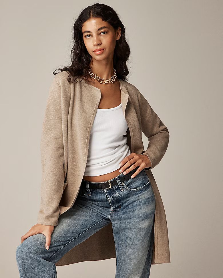 Juliette collarless sweater-blazer | J. Crew US