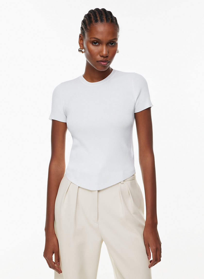 Aritzia Babaton Women's Tisch Top in White size 2XS | Viscose/Nylon | Aritzia