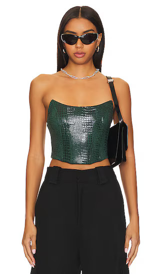 Tawny Faux Suede Top in Forest Green | Revolve Clothing (Global)