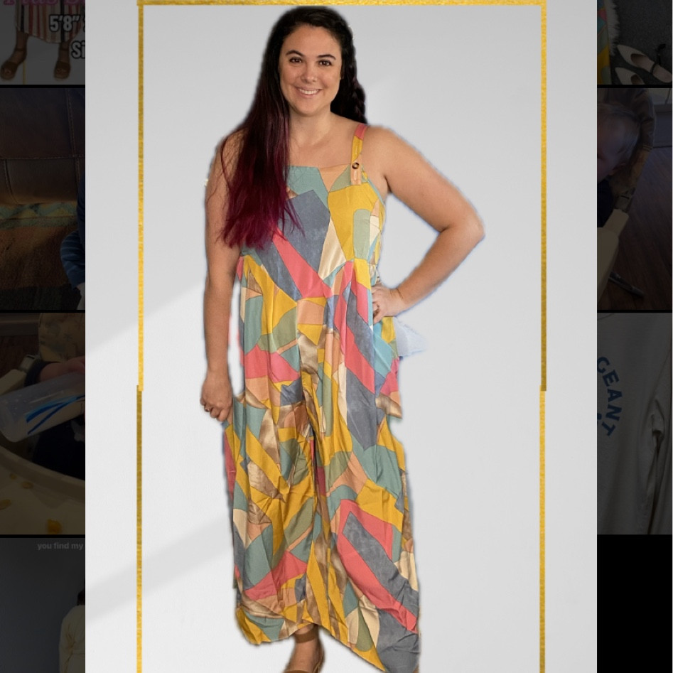 SHEIN colorblock plus size jumpsuit 

#LTKfindsunder50 #LTKmidsize #LTKplussize