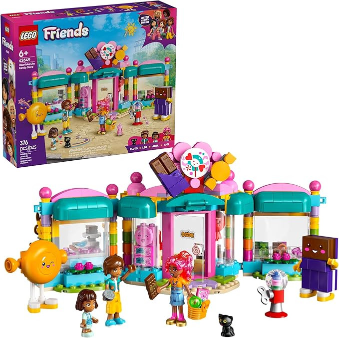 LEGO Friends Heartlake City Candy Store Building Toy - Pretend Play Set for Kids, Girls and Boys,... | Amazon (US)