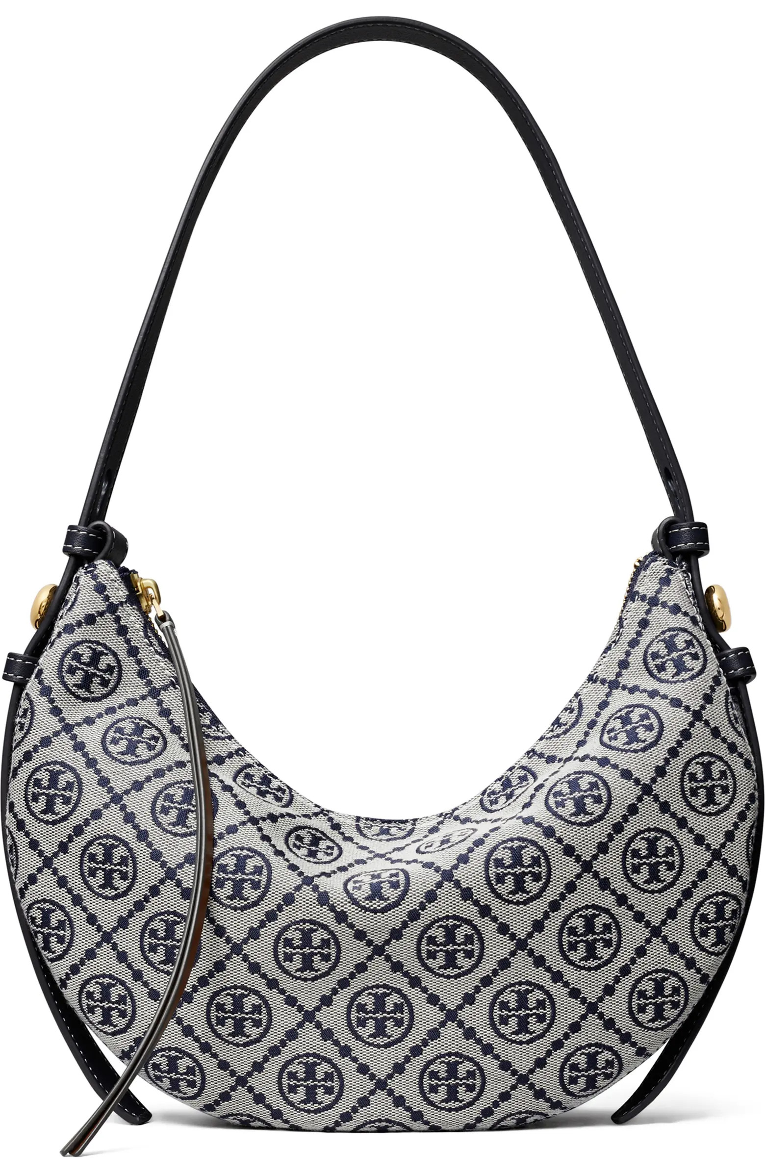 Romy T Monogram Half Moon Shoulder Bag | Nordstrom
