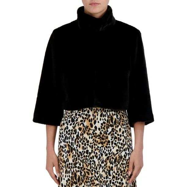 BCBG Paris Women's Winter Faux Fur Shrug - Walmart.com | Walmart (US)