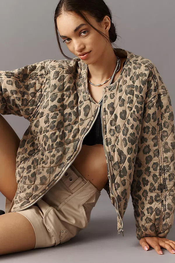 Spot On Quilted Leopard Jacket | Anthropologie (US)