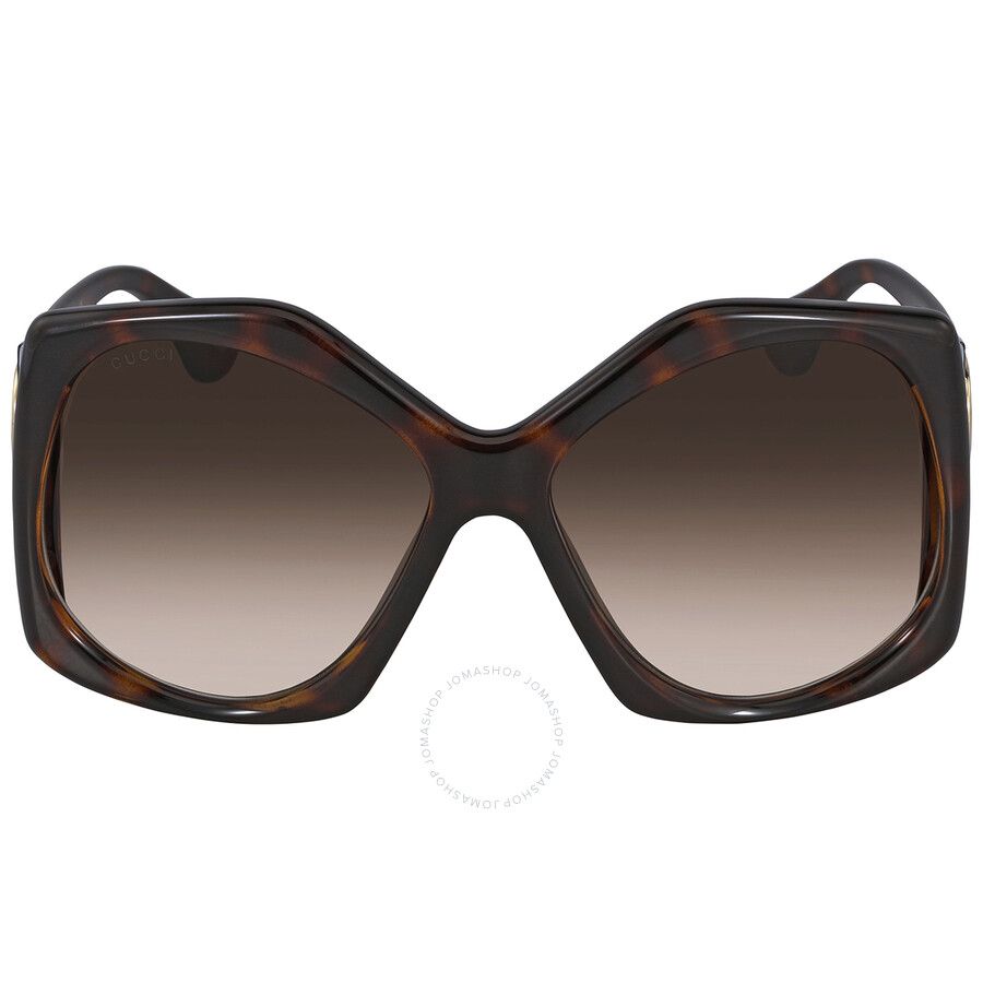 Gucci Brown Geometric Ladies Sunglasses GG0875S 002 62 | Jomashop.com & JomaDeals.com