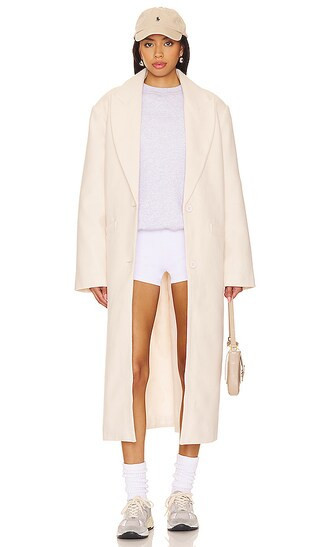 LIONESS Olsen Coat in Cream. - size L | Revolve Clothing (Global)