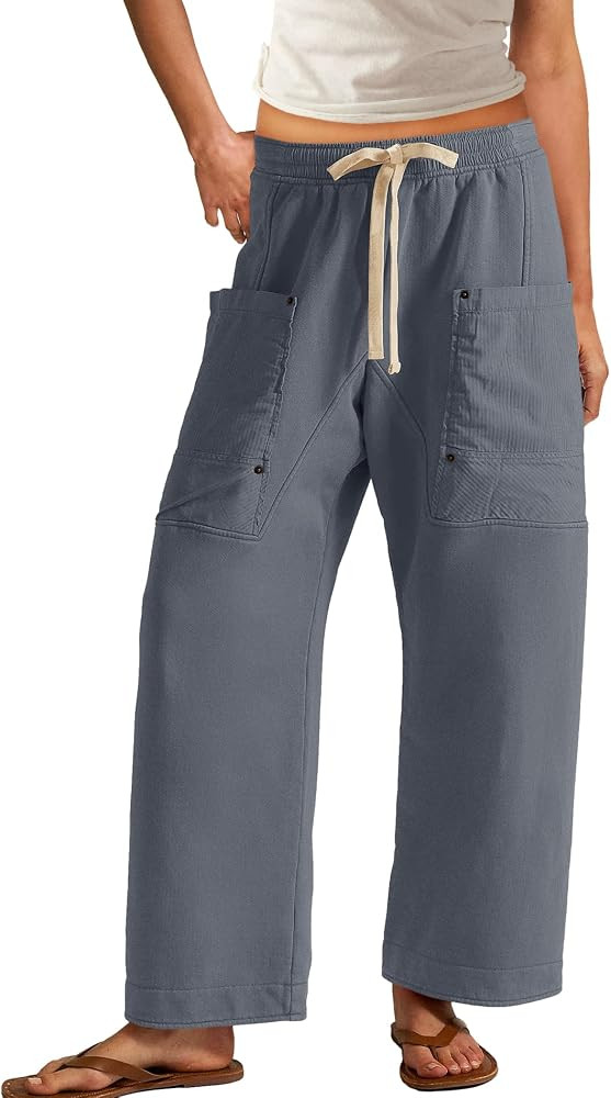 Panadila Women Wide Leg Pants Drawstring Barrel Sweatpants Baggy Cargo Pants Lounge Trousers with... | Amazon (US)
