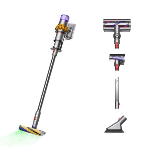 Dyson V15 Detect Plus Cordless Vacuum, Illumination Reveals dust, 240AW, 3 Power Modes, Up to 60 Minutes,² Deep Cleans Hard Floors and Carpets, Detangles pet Hair, Converts to Handheld | Amazon (US)