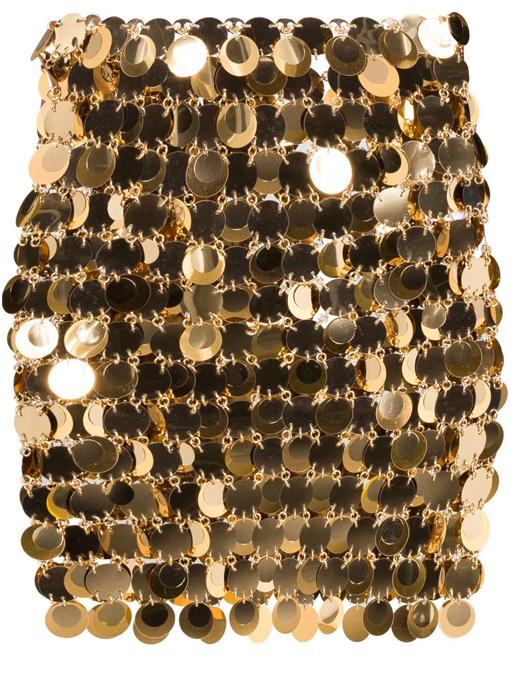 Rabanne sequin-embellished Mini Skirt | Gold | FARFETCH UK | Farfetch Global