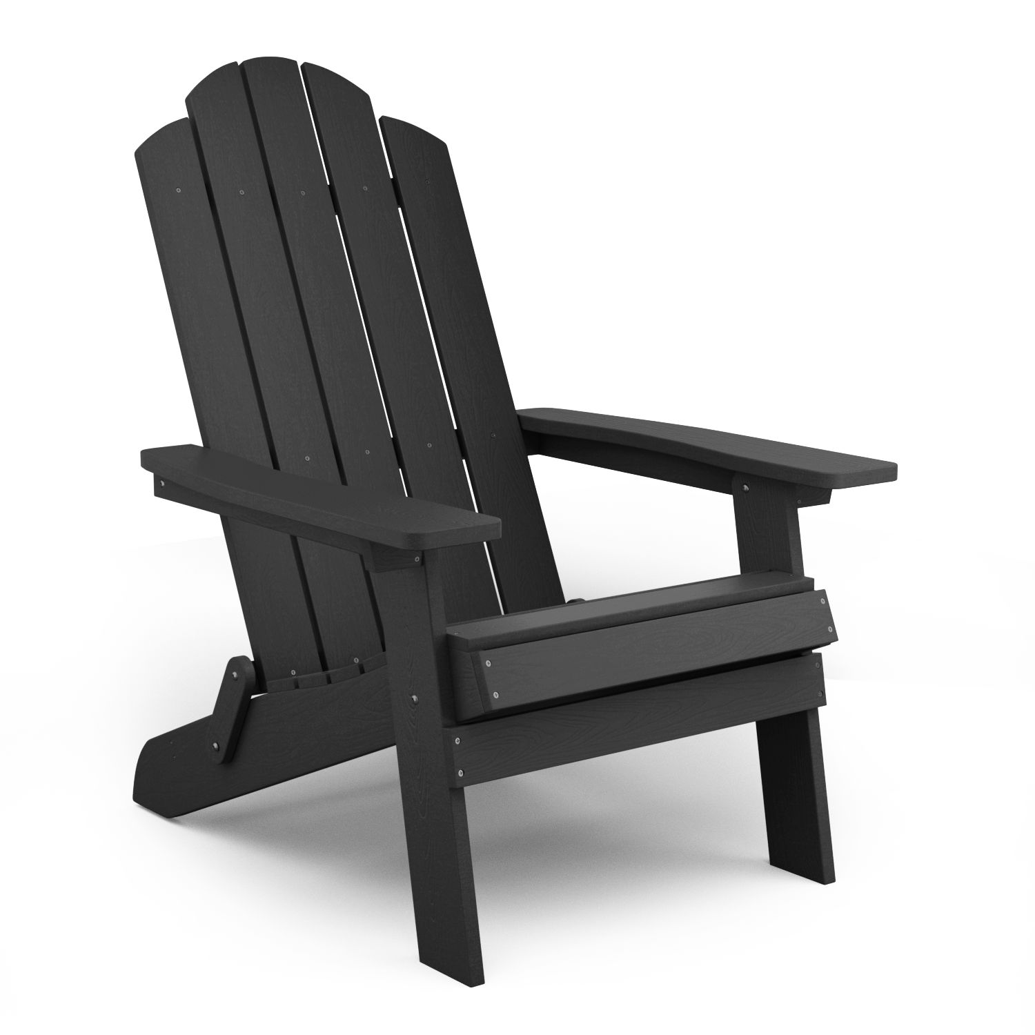 WINSOON Adirondack Chairs Folding Outdoor Patio Chairs, Black Finish | Walmart (US)