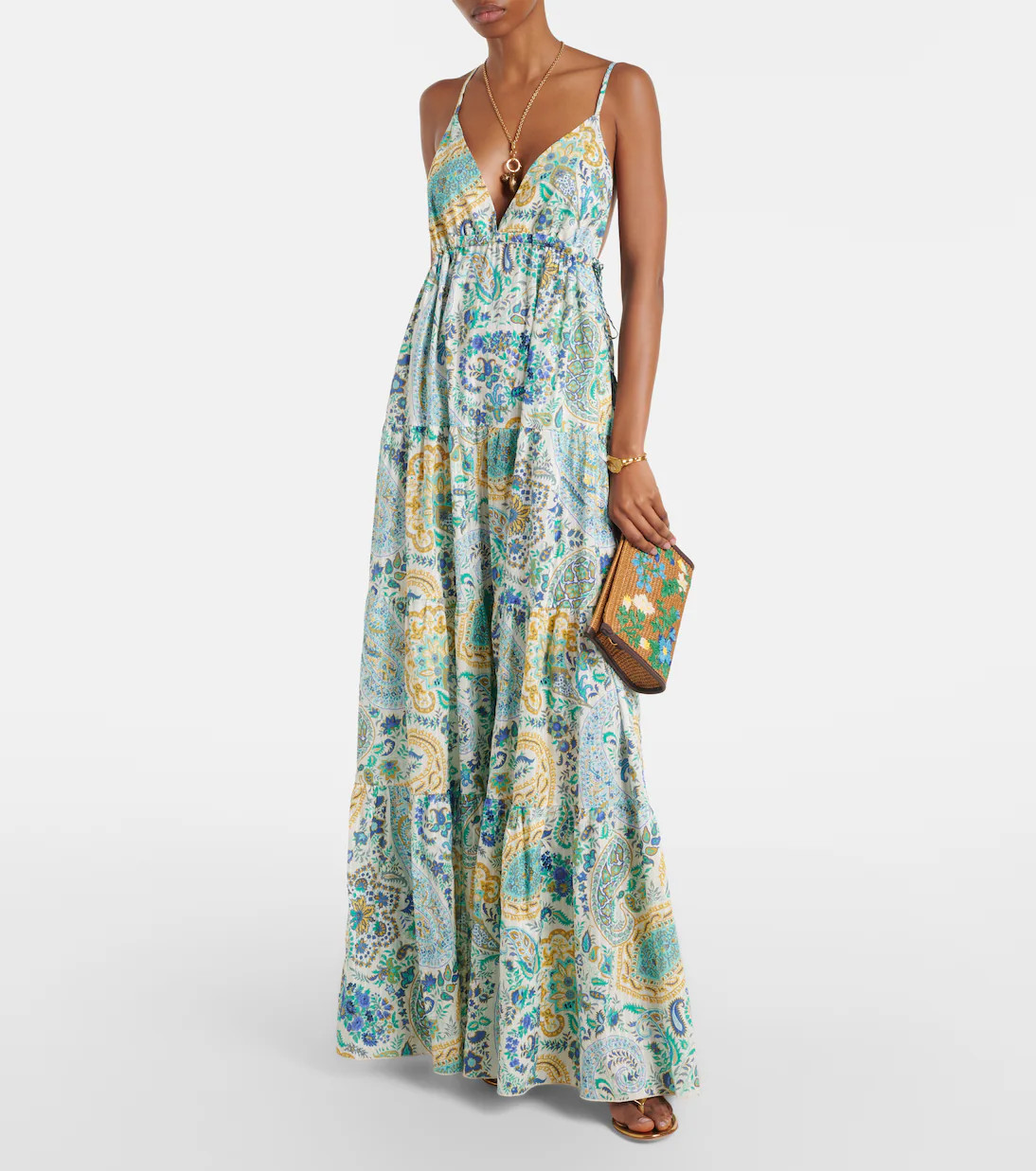 Paisley tiered cotton maxi dress | Mytheresa (US/CA)