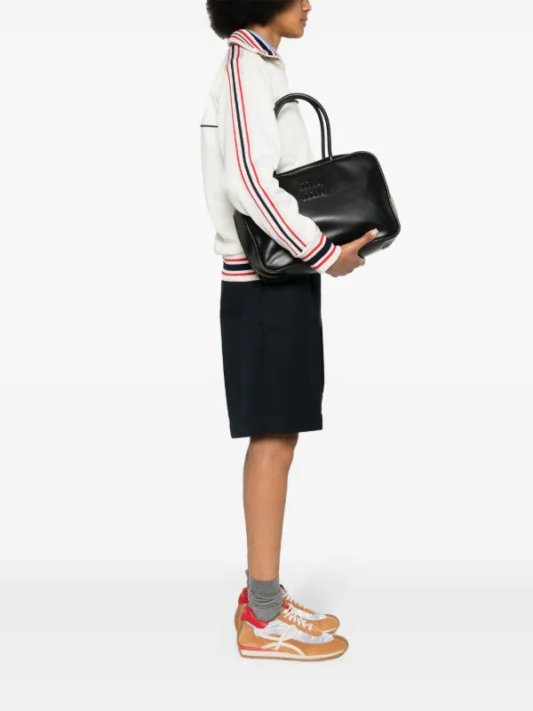 logo-embossed leather shoulder bag | Farfetch Global