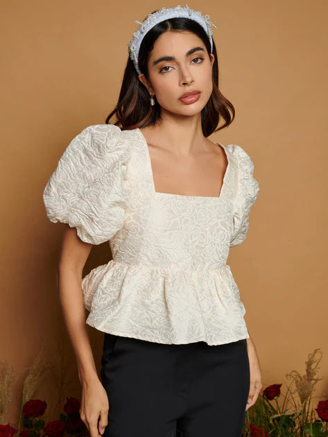 DREAM French Rose Jacquard Top | Sister Jane (UK)