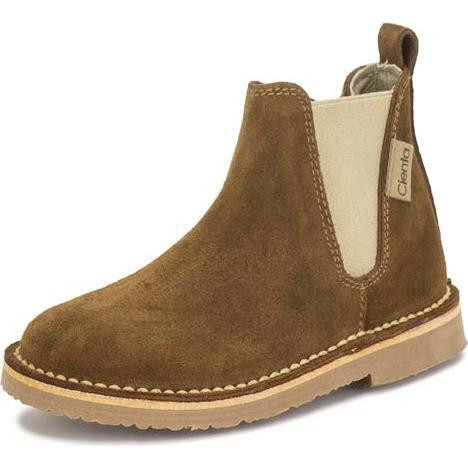 Suede Zipper Boot, Tan | Maisonette