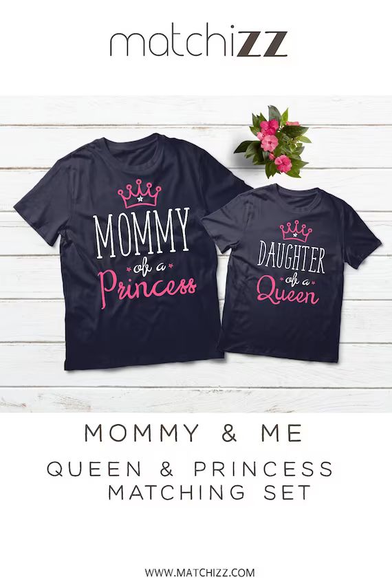 Mommy and Me Outfits Mom Daughter Shirts Daughter of a Queen Mother of a Princess Matching Shirts... | Etsy (US)