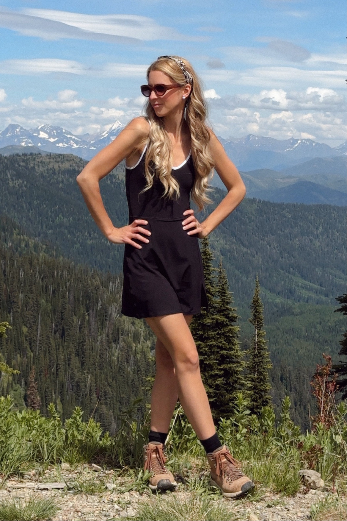 Meredith Blake vibes = Cute Hiking outfit: active dress dress, Danner boots & FITS hiking socks

This black active dress with white piping has removable pads and built in shorts with pockets. It’s the perfect hike to lunch outfit. Adding a linen shirt or sweater was perfect for the cool mornings.

Danner hiking boots are my go to and have been for years. The mountain 600 is comfortable straight out of the box with no break in required.

They also travel well considering the size and weight of most hiking boots.

Classy hiking outfit, elevated hiking outfit, hiking style, national park, summer, alps, Europe hiking, mountain outfits, national park outfit, Abercrombie, traveler dress, Danner boots, fits hiking socks, active dress, Columbia hiking boots, Danner boots dupe, packing list, hiking outfit ideas, hiking boots, summer hike, active dress, activewear dress, summer outfit, walking outfit, glacier national park, Montana 

#LTKStyleTip #LTKTravel #LTKActive