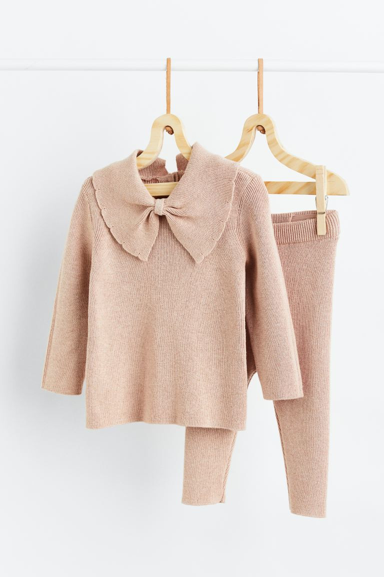 2-piece knitted cotton set | H&M (UK, MY, IN, SG, PH, TW, HK)