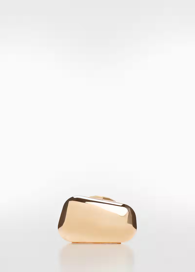 Metallic clutch bag -  Women | Mango USA | MANGO (US)