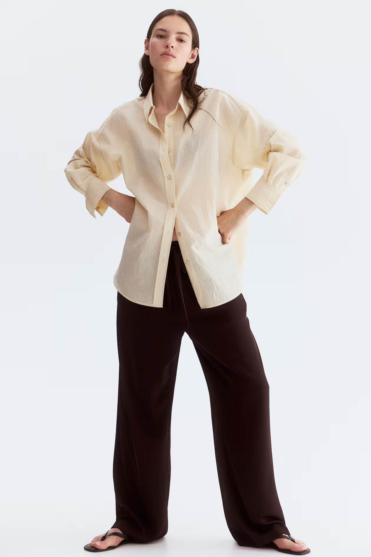 Drawstring twill trousers | H&M (UK, MY, IN, SG, PH, TW, HK)