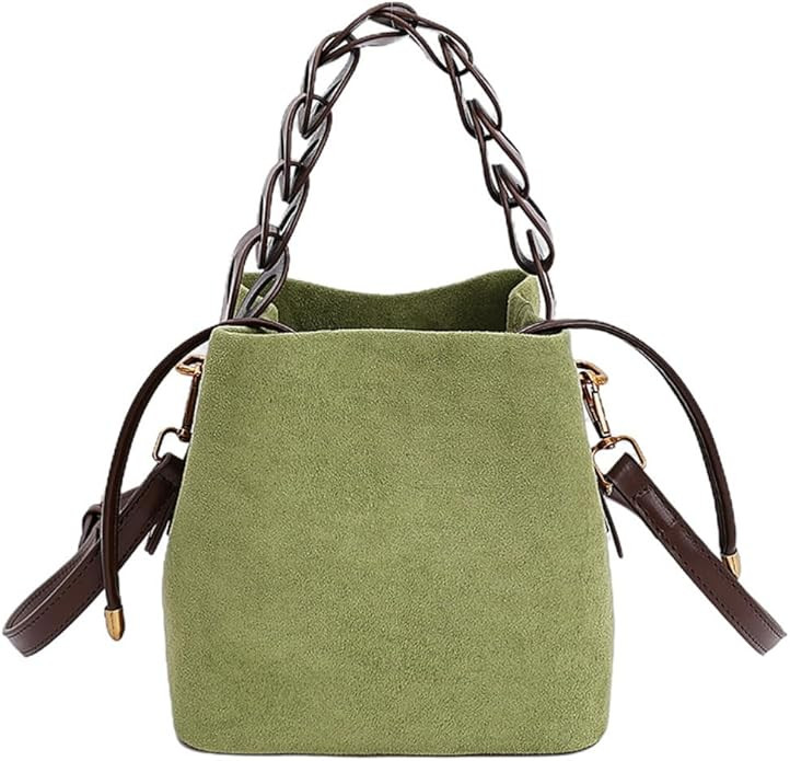 Mini Suede Bucket Bag for Women Cheetah Print Purse Faux Suede Hobo Handbag Slouchy Shoulder Bag ... | Amazon (US)