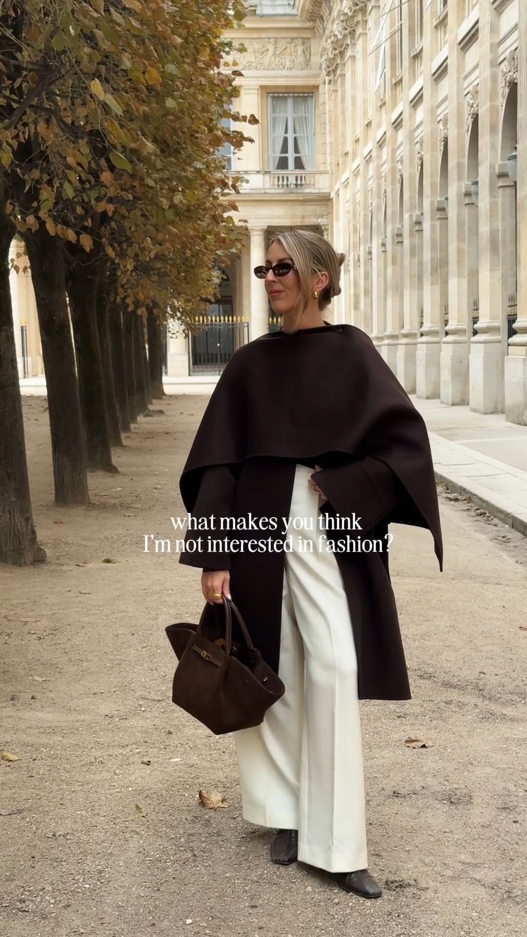 Minimal & chic autumn outfits I wore in Paris 🫶🏻🤎🍂 

Wool coat, cape jacket, white trousers, demellier bag, black dress, barrel leg jeans, autumn outfit ideas 

#LTKautumn #LTKstyletip #LTKwinter