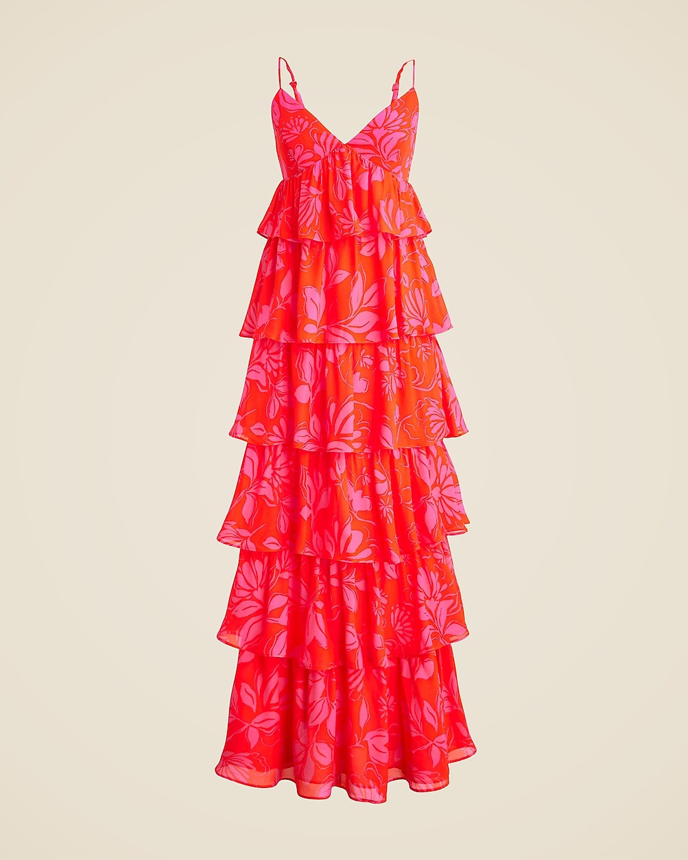 Collection ruffle-tier dress in chiffon | J. Crew US