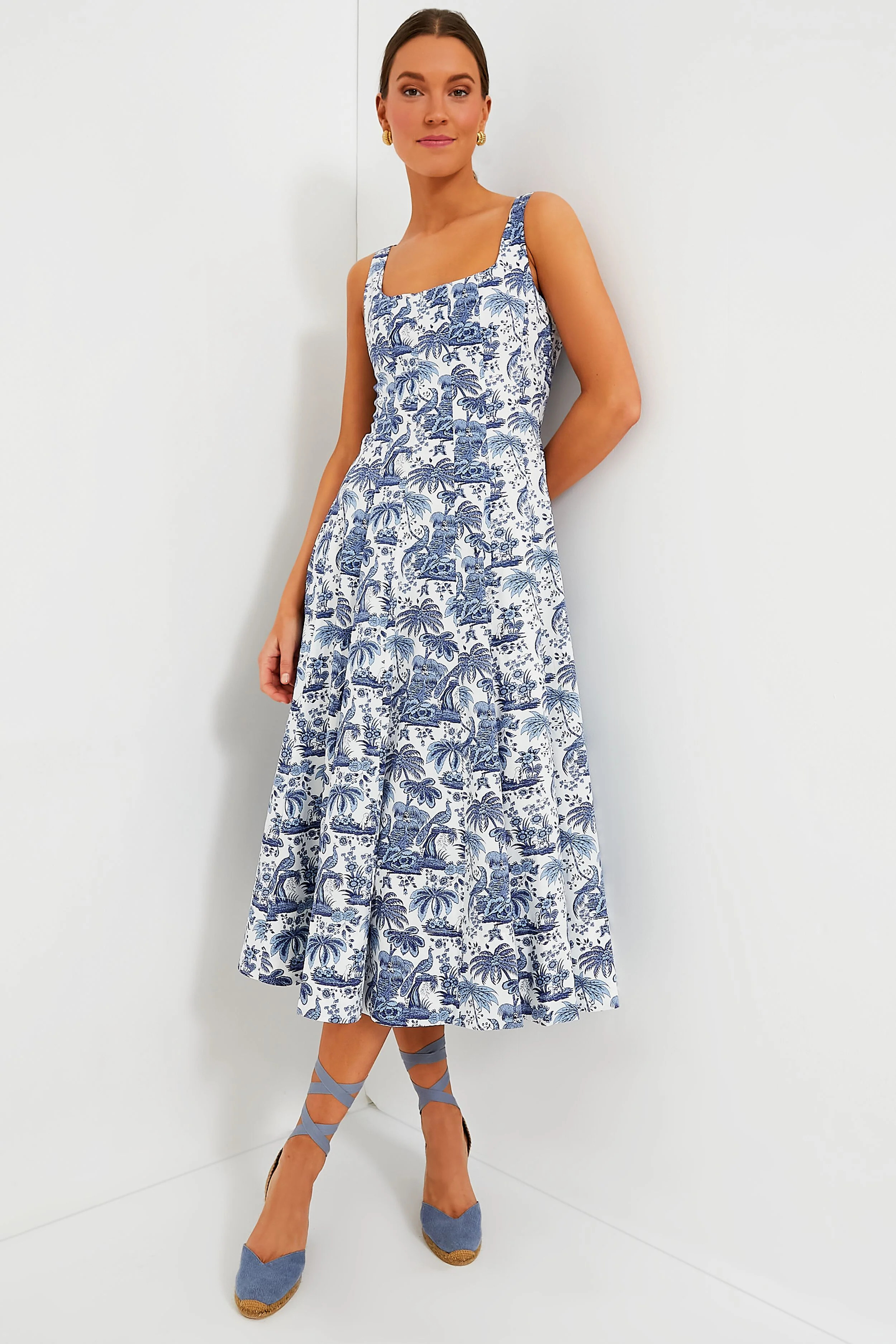 Blue Toile Wells Dress | Tuckernuck (US)
