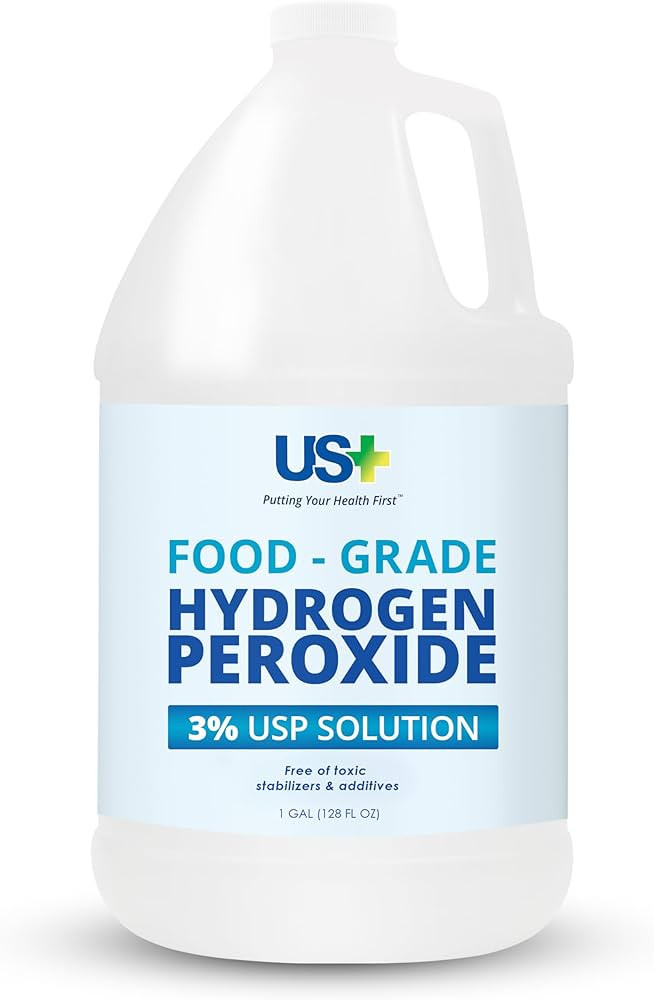 Peróxido de hidrógeno al 3% de grado alimenticio, limpiador versátil totalmente natural, fabri... | Amazon (US)