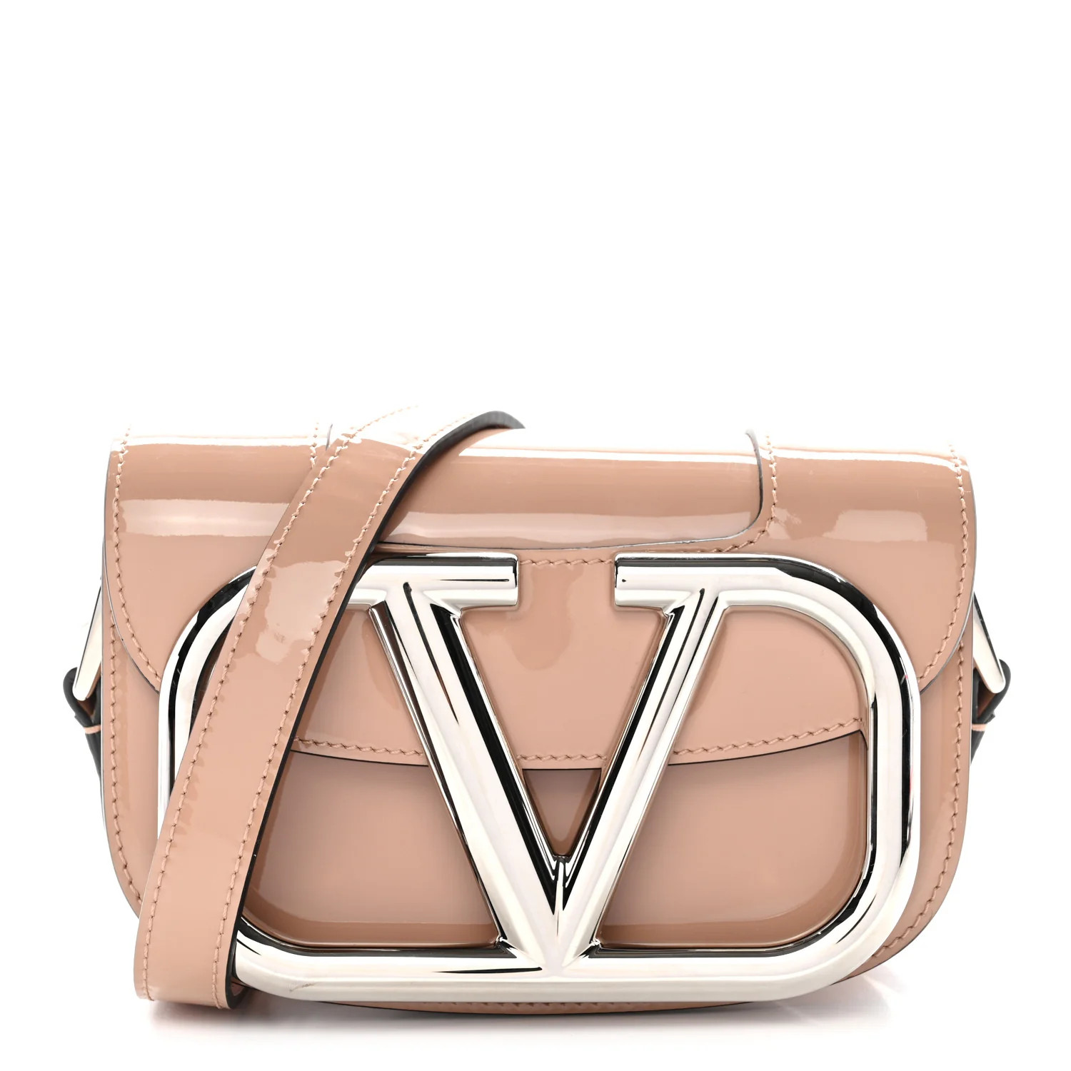 Patent Small Supervee Crossbody Bag Rose Cannelle | FASHIONPHILE (US)