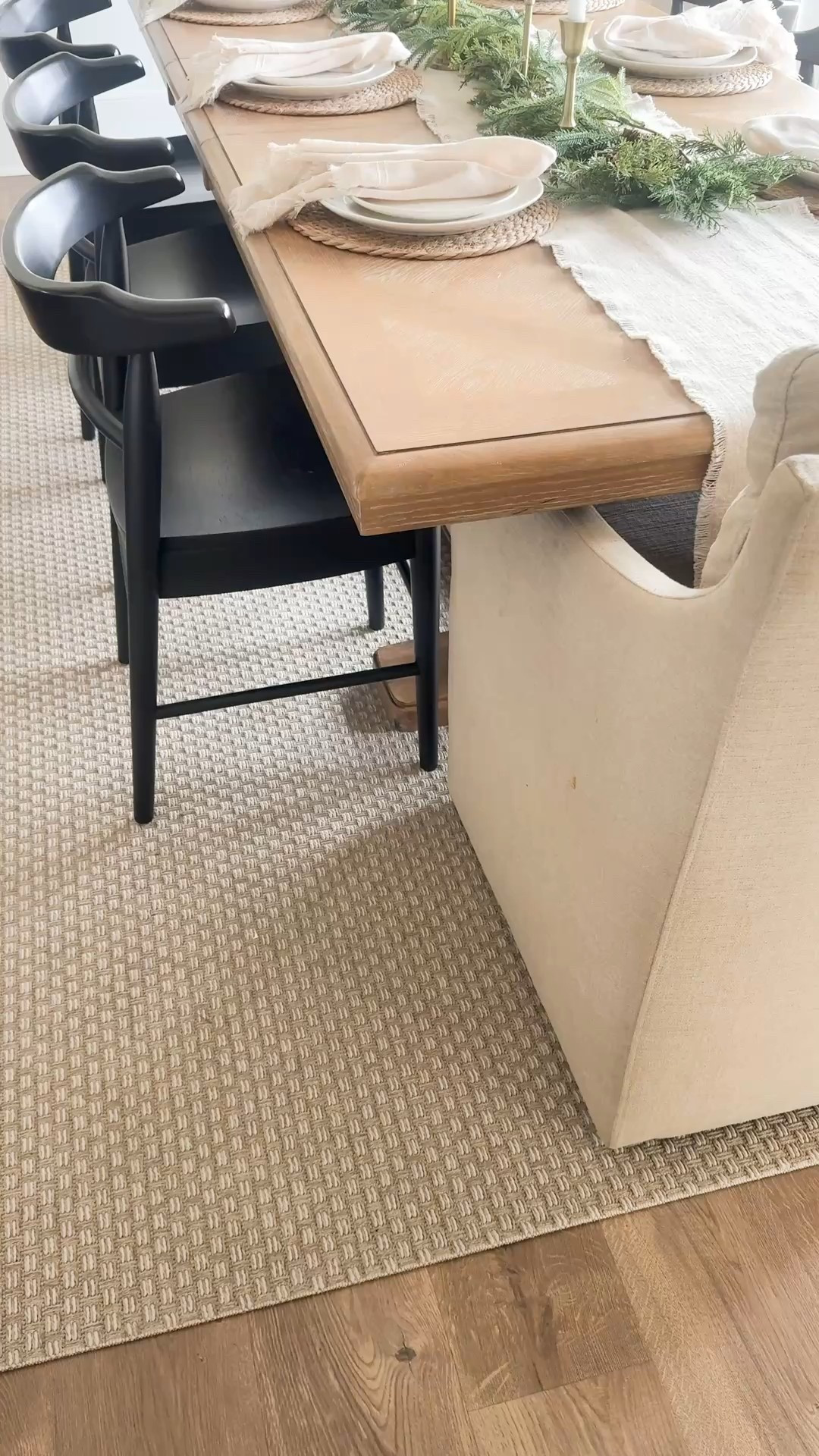 Dining room inspo, black dining chair, upholstered dining chair, area rug, neutral rug, table setting , table scape, winter table, table decor , candle holder, place mat, winter tablescape , Christmas tablescape

#LTKSaleAlert #LTKHome #LTKHoliday