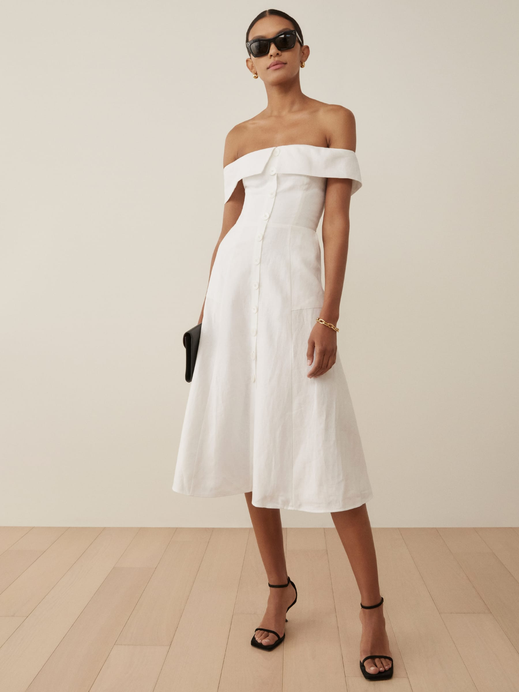 Adriel Linen Dress | Reformation (Global)