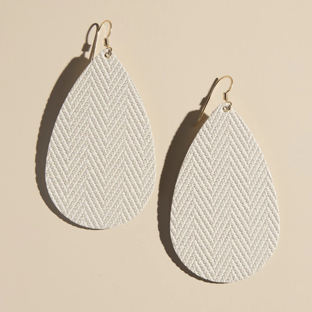 Soft Pearl Teardrops | Nickel and Suede