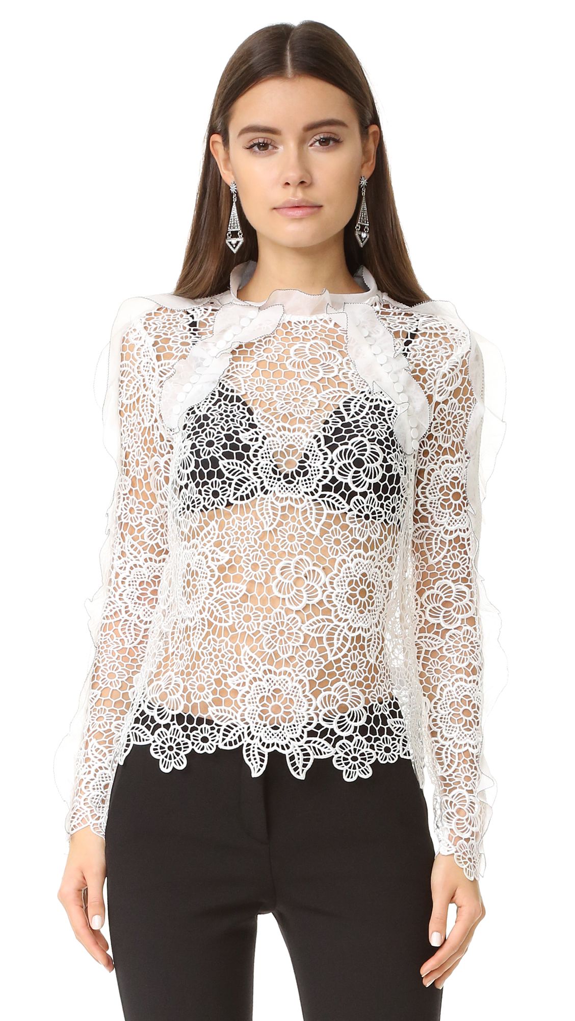 Cutout Floral Top | Shopbop