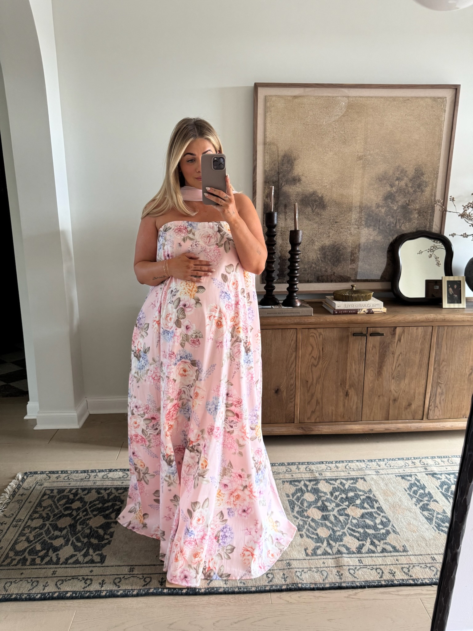 Would be the perfect dress for your baby shower or a spring wedding guest dress🤍

#LTKWedding #LTKBump