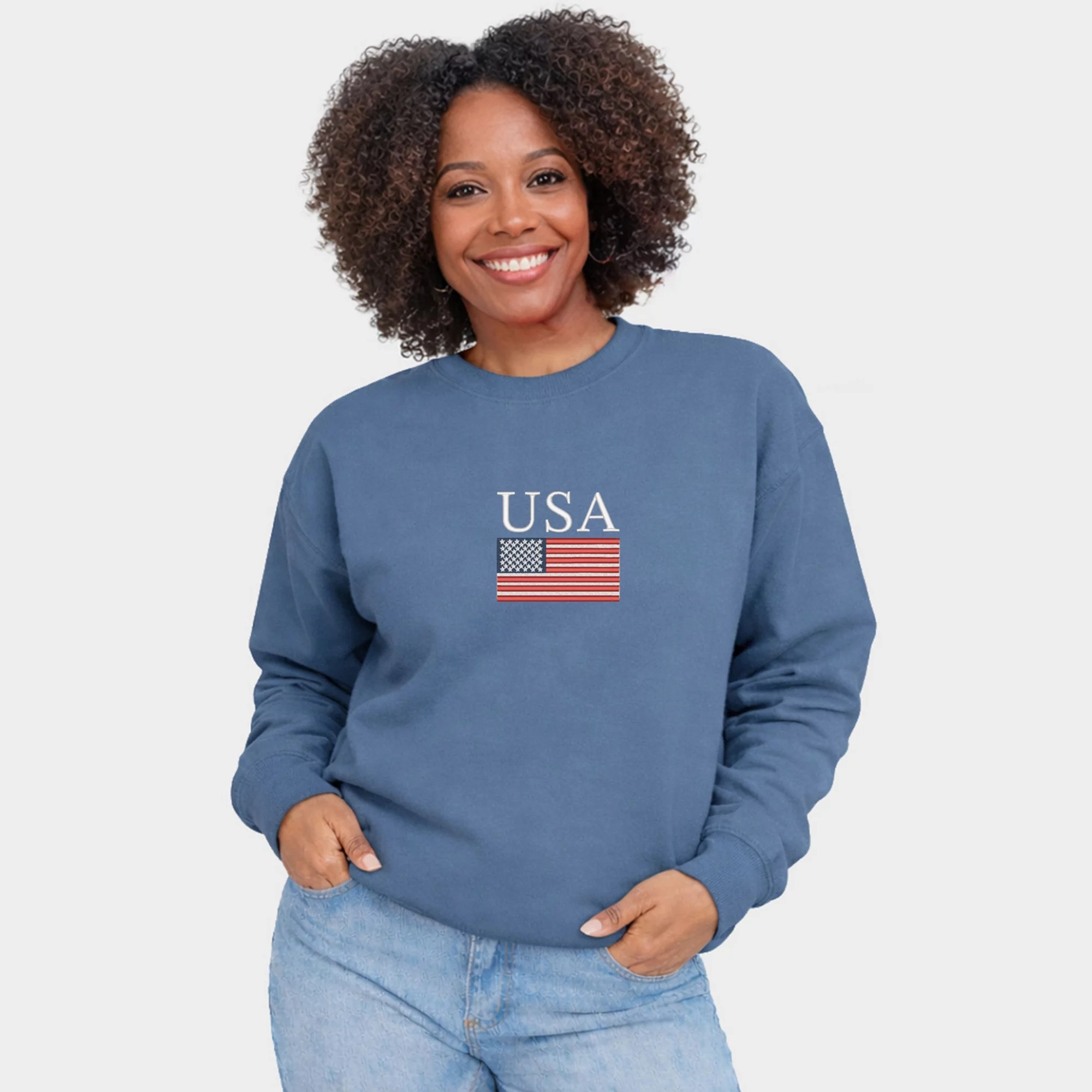 Embroidered USA Flag - Women's Graphic Sweatshirt | Kohl's