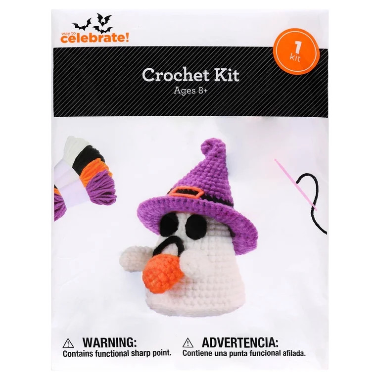 Ghost Crochet Kit, Multicolor, Halloween by Way To Celebrate | Walmart (US)