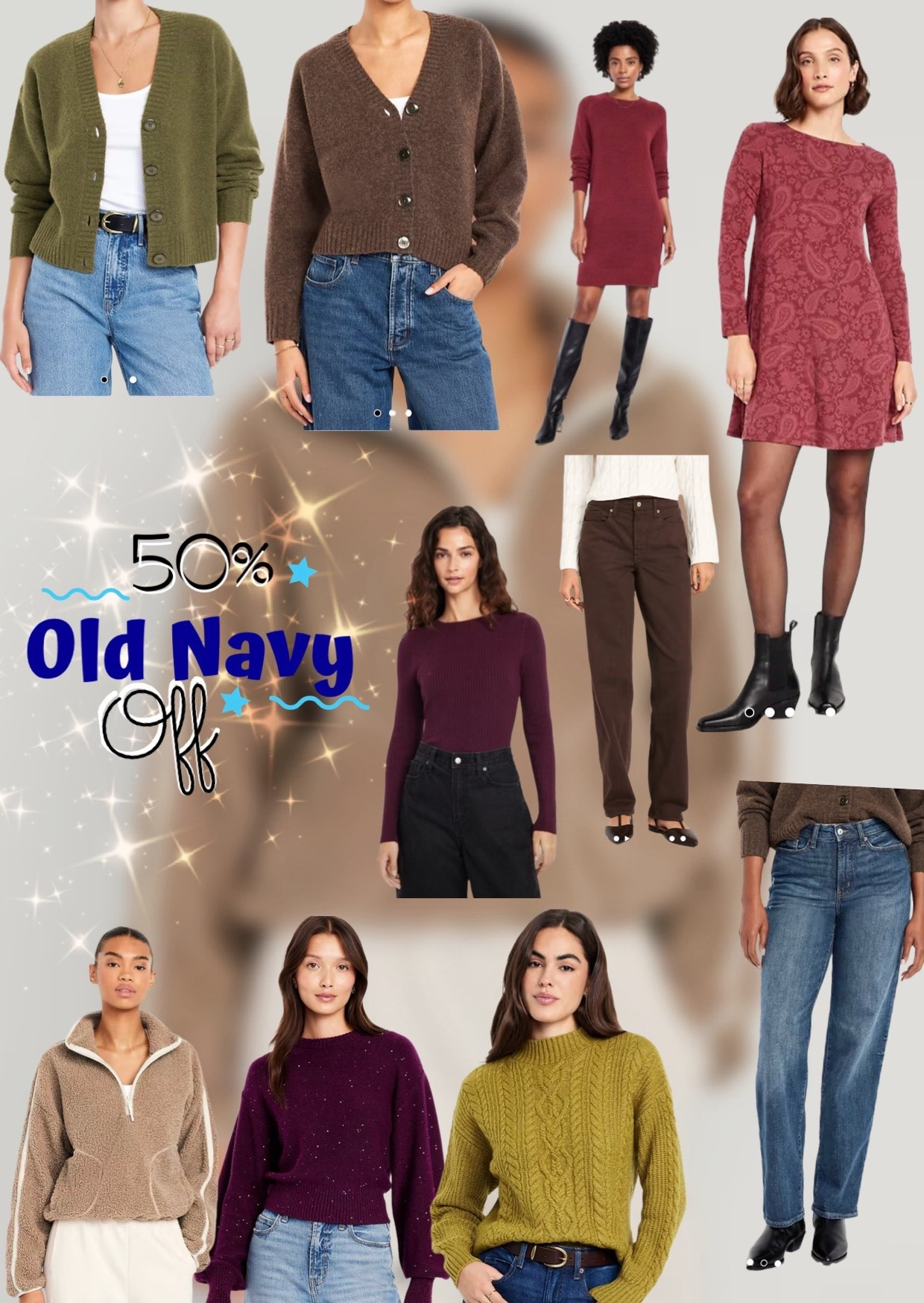 Old Navy 50% off!!
Cozy sweaters, fun dresses and my favorite High Waisted Loose Fit Jeans

#LTKFindsUnder50 #LTKStyleTip #LTKSaleAlert