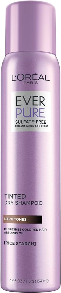 L'Oreal Paris EverPure Sulfate Free Tinted Dry Shampoo for Dark Hair, for Brown and Black Hair, A... | Amazon (US)