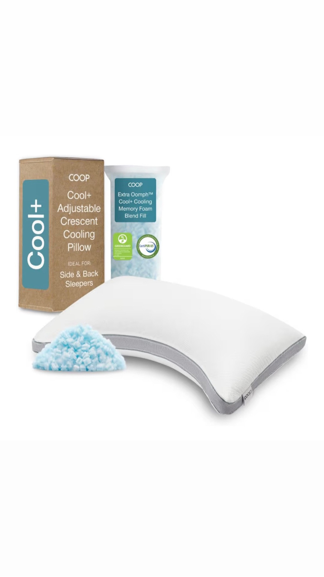 Hot sleepers, this one is worth it.
The Coop cooling pillow actually stays cool, is fully adjustable, and gives real neck support without going flat. I sleep better, wake up without neck pain, and don’t have to flip my pillow all night. 

#LTKmomlife #LTKHome #LTKselfcare