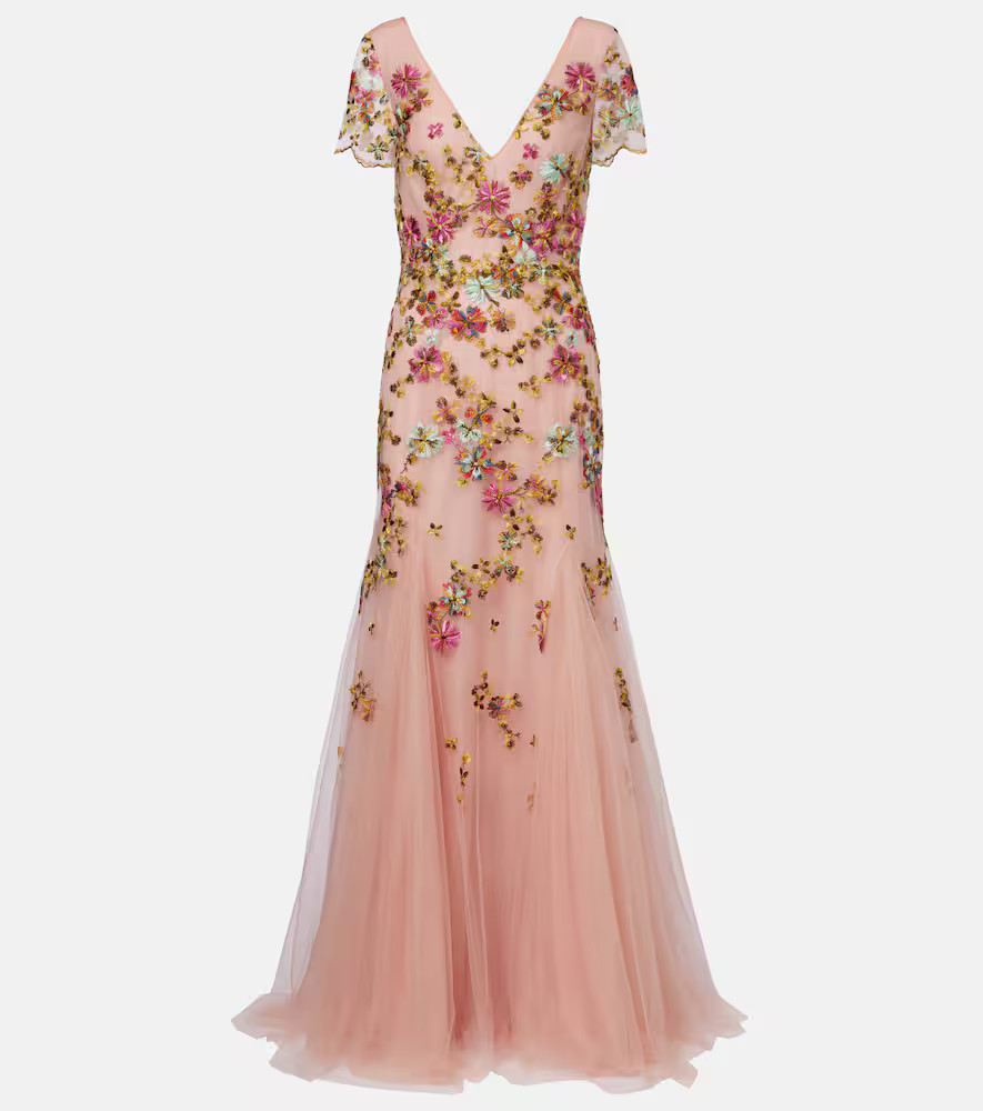 Costarellos Polina embroidered tulle gown | Mytheresa (US/CA)