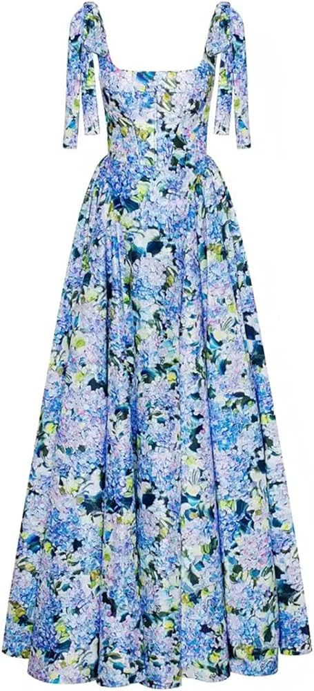 Women's Floral Print Evening Dress Sleeveless Empire Waist Party Dress Summer Elegant Sling Cockt... | Amazon (US)