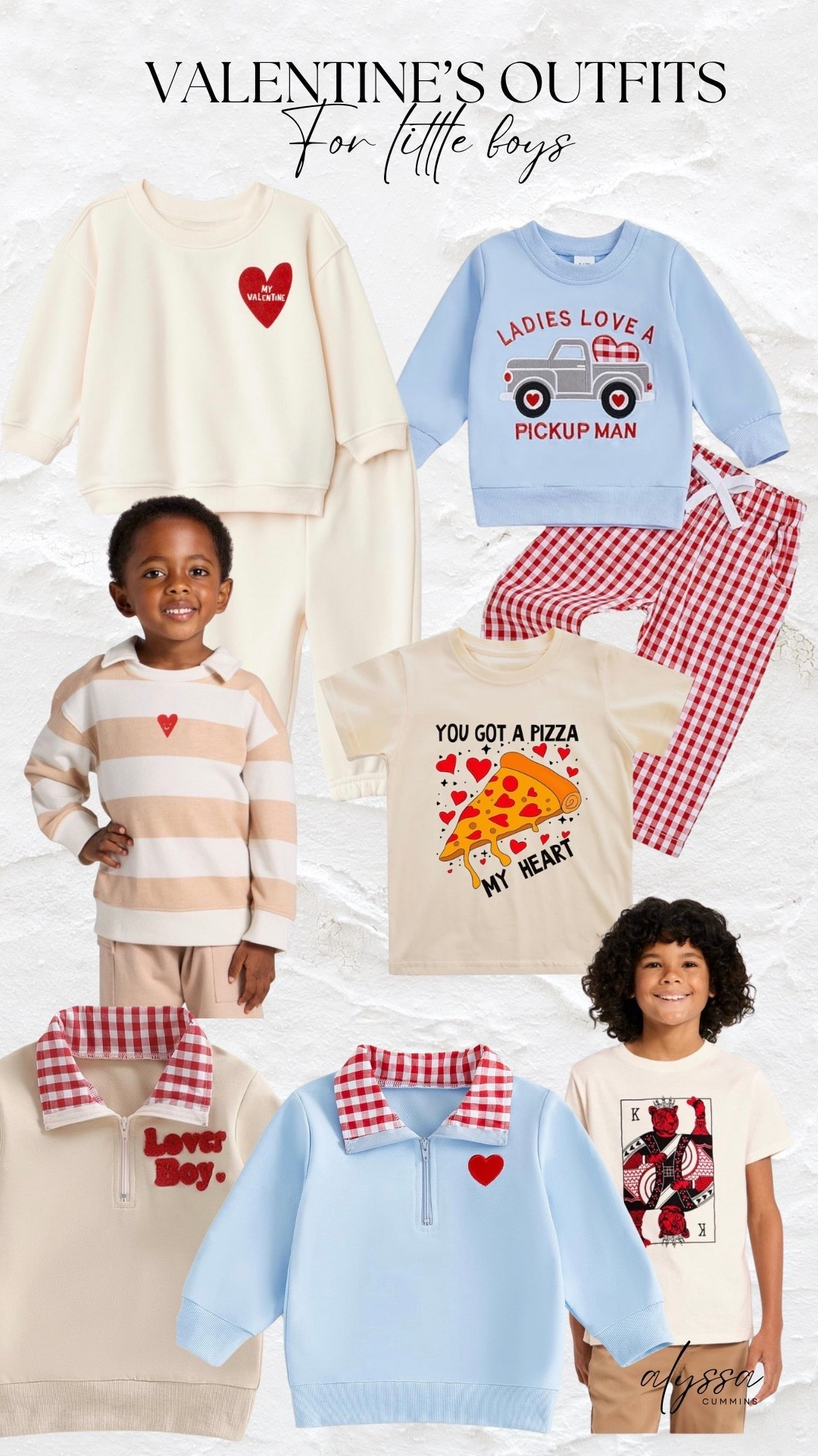 Rounded up the cutest subtle valentines outfits for boys! It’s a mix of neutral and traditional finds perfect for little boys this valentines season 🫶